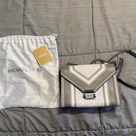 Michael Kors White and Silver Purse - Picture 3 of 5